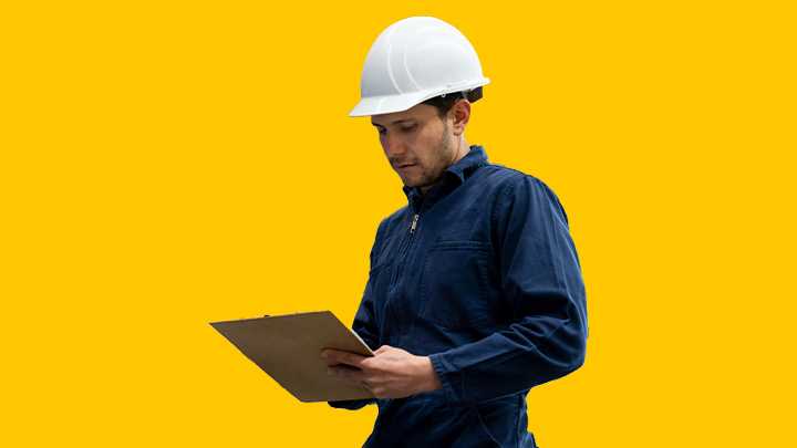 Man with a clipboard